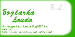 boglarka lauda business card